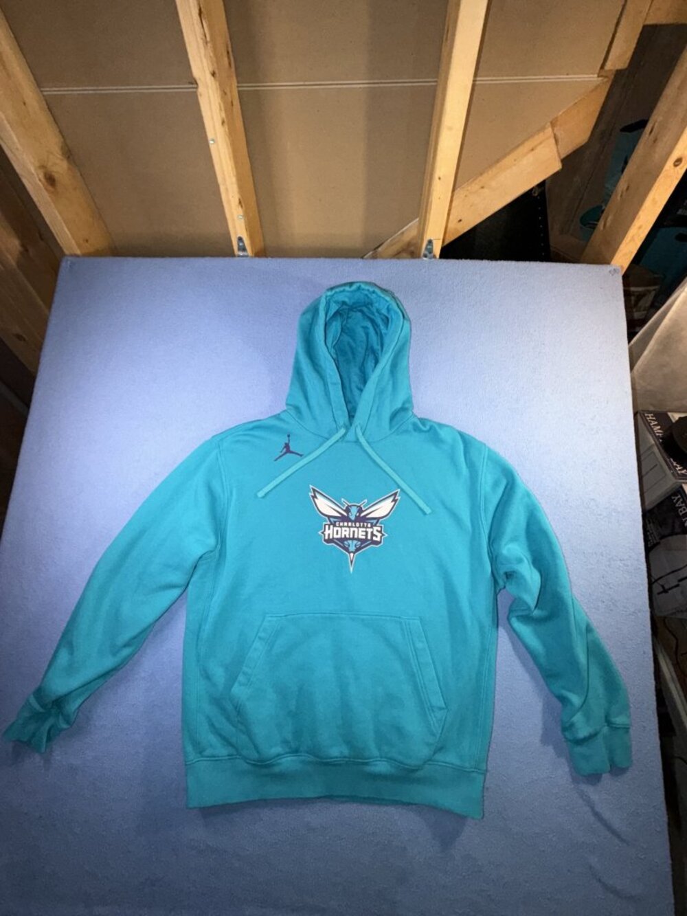 Nike Jordan Charlotte Hornets Essential Teal Graphic Hoodie Sweatshirt